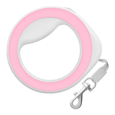 Повідець-рулетка для собак WAUDOG R-leash кругла XS-M до 40 кг 2,9 м Світловідбивна стрічка Рожевий (81277) - цена, характеристики, отзывы, рассрочка, фото 1