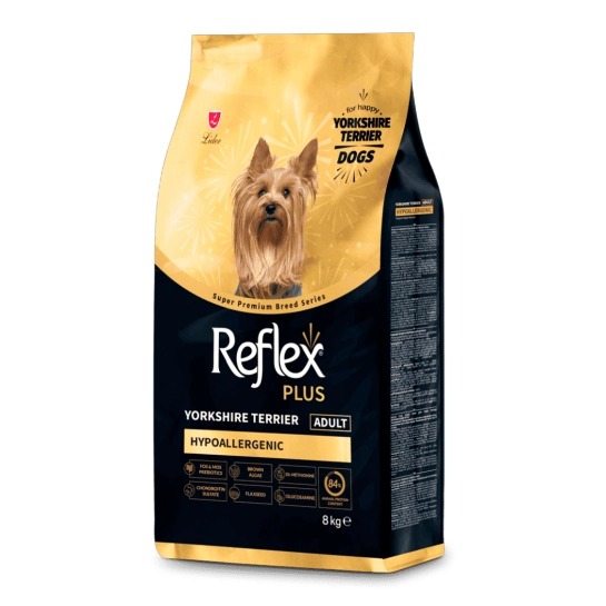 Сухой корм Reflex Plus для собак породы йоркширский терьер, 8 кг (RFX-645)