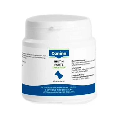 Вітаміни Canina Biotin Forte Tabletten для собак, інтенсивний курс для шерсті, 100 г (30 табл) (101092 AD) - цена, характеристики, отзывы, рассрочка, фото 1