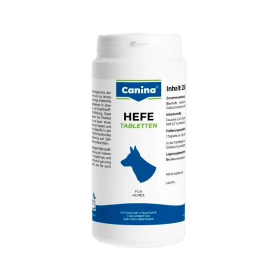 Витамины Canina Hefe для собак, дрожжевые таблетки с энзимами, 250 г (310 табл) (130009 Canina)