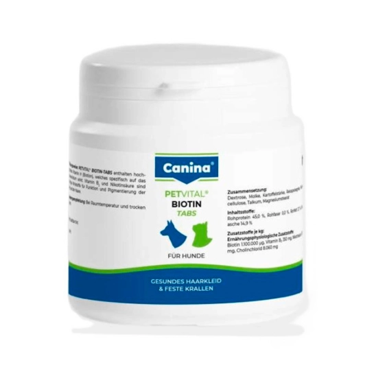 Витамины Canina Petvital Biotin-Tabs для прихотливых собак и кошек, 100 г (50 табл) (702008 AD)