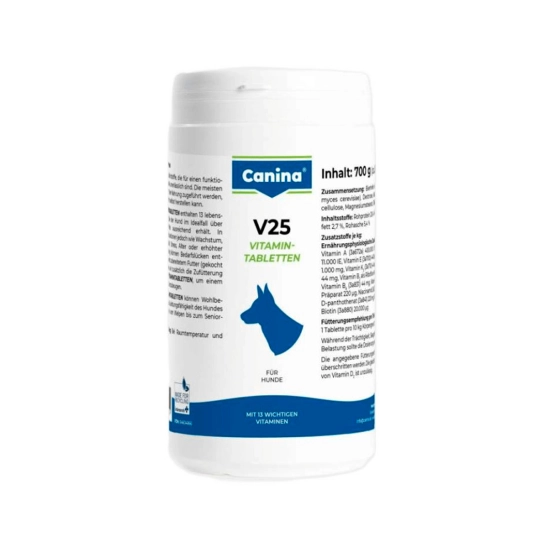 Вітаміни Canina V25 Vitamintabletten для собак, полівітамінний комплекс, 700 г (210 табл) (110124 AD)
