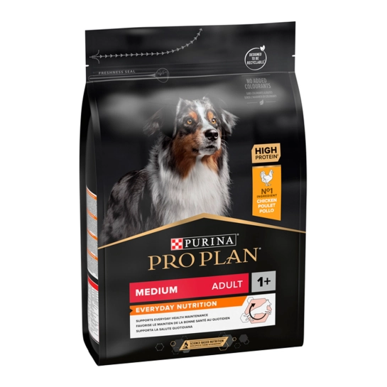Сухой корм Purina Pro Plan Medium для взрослых собак средних пород, с курицей, 3 кг (7613035114807)