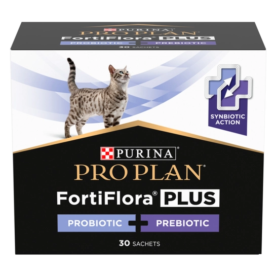 Пробиотик Purina Pro Plan FortiFlora Plus для взрослых кошек и котят, поддержка микрофлоры ЖКТ, 30х1,5 г (8445290507495)