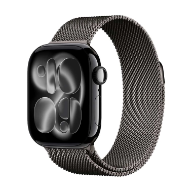 Б/У Смарт-часы Apple Watch Series 11 GPS + LTE 46mm Al. Jet Black Case w. Slate Milanese Loop (Отличное) - цена, характеристики, отзывы, рассрочка, фото 1