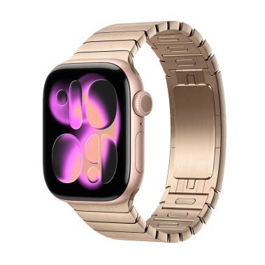 Б/У Смарт-часы Apple Watch Series 11 GPS + LTE 46mm Al. Rose Gold Case w. Gold Link Bracelet (Отличное) - цена, характеристики, отзывы, рассрочка, фото 1