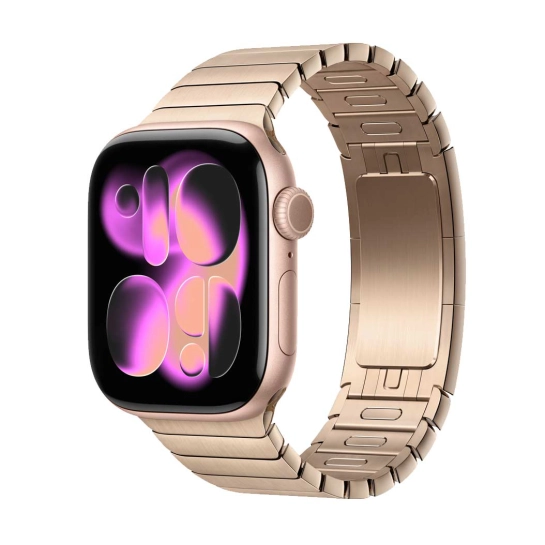 Б/У Смарт-часы Apple Watch Series 11 GPS + LTE 46mm Al. Rose Gold Case w. Gold Link Bracelet (Отличное)