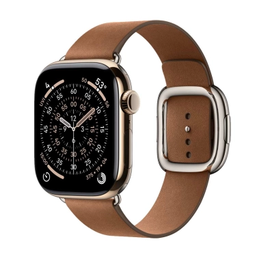 Б/У Смарт-часы Apple Watch Series 11 GPS + LTE 46mm Gold Titanium Case w. Caramel Modern Buckle (Отличное) - цена, характеристики, отзывы, рассрочка, фото 1