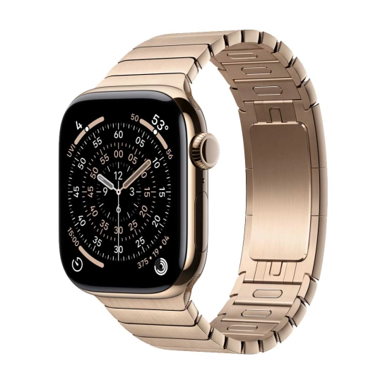 Б/У Смарт-часы Apple Watch Series 11 GPS + LTE 46mm Gold Titanium Case w. Gold Link Bracelet (Идеальное)