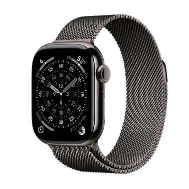 Б/У Смарт-часы Apple Watch Series 11 GPS + LTE 46mm Slate Titanium Case w. Slate Milanese Loop -  M/L (Отличное) - цена, характеристики, отзывы, рассрочка, фото 1