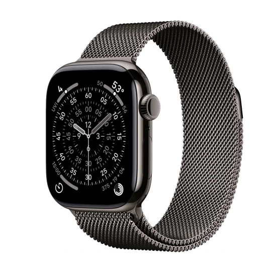 Б/У Смарт-часы Apple Watch Series 11 GPS + LTE 46mm Slate Titanium Case w. Slate Milanese Loop -  S/M (Идеальное)
