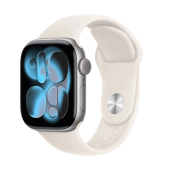 Б/У Смарт-часы Apple Watch Series 11 GPS 46mm Al. Space Gray Case w. Starlight Sport Band (Отличное)