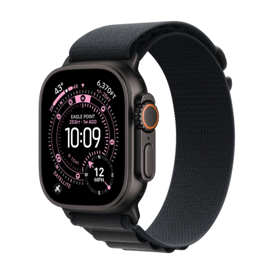 Б/У Смарт-годинник Apple Watch Ultra 3 GPS + LTE 49mm Black Titanium Case with Black Alpine Loop - Medium (Ідеальний)
