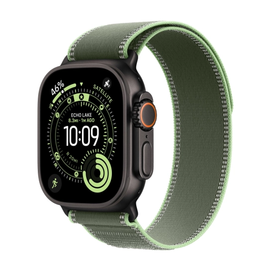 Б/У Смарт-часы Apple Watch Ultra 3 GPS + LTE 49mm Black Titanium Case with Green/Neon Trail Loop (Идеальное)