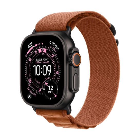 Б/У Смарт-часы Apple Watch Ultra 3 GPS + LTE 49mm Black Titanium Case with Terra Cotta Alpine Loop (Идеальное)