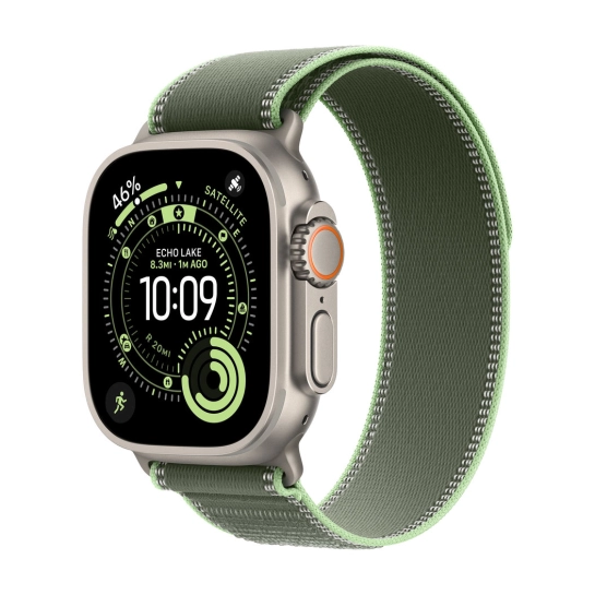 Б/У Смарт-часы Apple Watch Ultra 3 GPS + LTE 49mm Natural Titanium Case with Green/Neon Trail Loop (Идеальное)