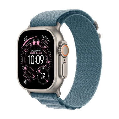 Б/У Смарт-часы Apple Watch Ultra 3 GPS + LTE 49mm Natural Titanium Case with Light Blue Alpine Loop - Medium (Отличное) - цена, характеристики, отзывы, рассрочка, фото 1