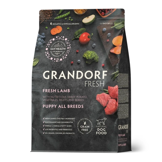 Сухой корм Grandorf Fresh Puppy для щенков Ягнёнок и Батат 1 кг (91801)