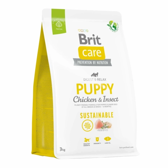 Сухой корм Brit Care Dog Sustainable Puppy для щенков Курица и Насекомые 3 кг (172170)
