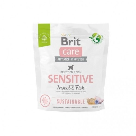 Сухой корм Brit Care Dog Sustainable Sensitive для собак с чувствительным пищеварением Рыба и Насекомые 1 кг (172187)