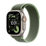 Ремінець Apple Trail Loop for Apple Watch 49mm Green/Neon - M/L - Natural Titanium Finish