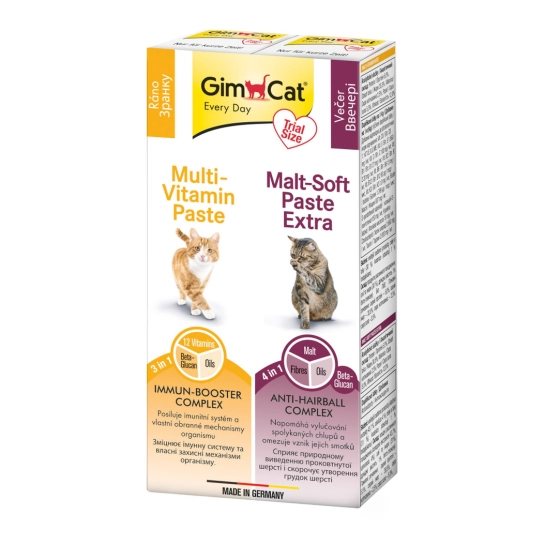 Набір паст GimCat Kombi-Pack Multivitamin + Malt-Soft Extra для котів 2х20 г (G-490045)