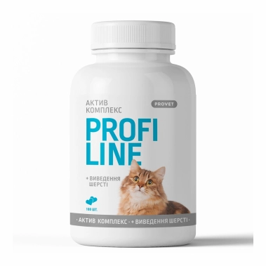 Вітаміни Provet Profiline Active Complex для котів + виведення вовни 180 таб (PR243160) - цена, характеристики, отзывы, рассрочка, фото 1