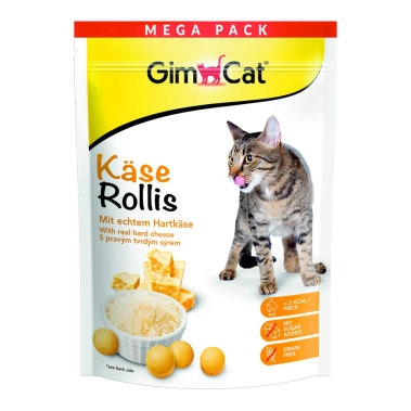 Витамины GimCat Cheese Rollis для кошек сырные шарики 425 г (G-419510) - цена, характеристики, отзывы, рассрочка, фото 1