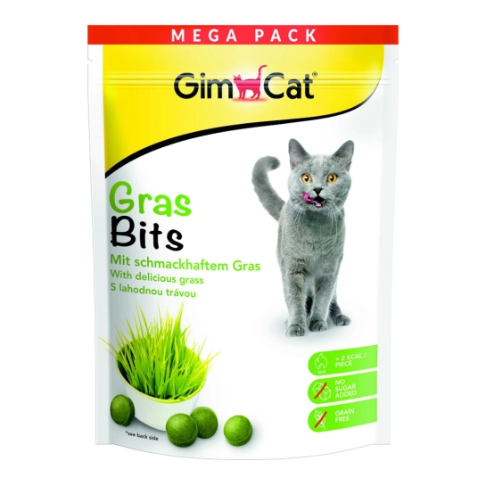 Витамины GimCat Gras Bits для кошек травяные шарики 425 г (G-427270)
