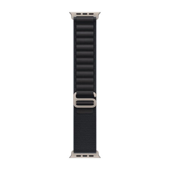 Ремінець Apple Alpine Loop for Apple Watch 49mm Black -  Medium - Natural Titanium Finish