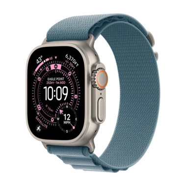 Ремешок Apple Alpine Loop for Apple Watch 49mm Light Blue - Small - Natural Titanium Finish - цена, характеристики, отзывы, рассрочка, фото 1