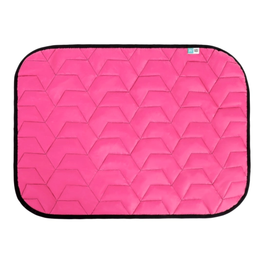 Підстилка для собак AiryVest L 100 x 70 см Рожево-Чорна (0085)