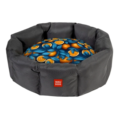 Лежанка для собак WAUDOG Relax рисунок «Апельсины» S 34 x 45 x 17 см (313-4054) - цена, характеристики, отзывы, рассрочка, фото 1