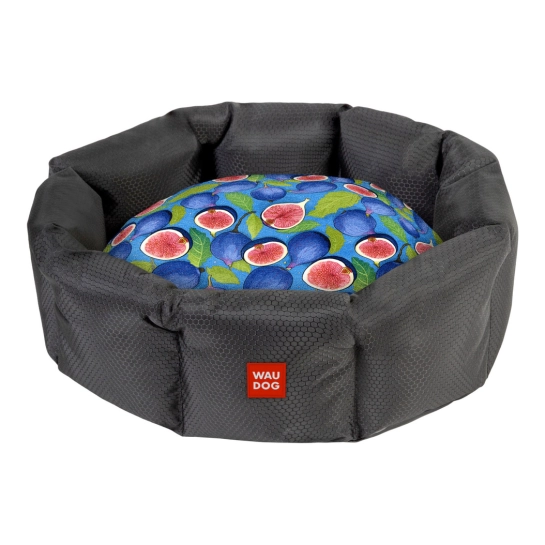 Лежанка для собак WAUDOG Relax малюнок «Інжир» L 49 x 59 x 20 см (315-4053)