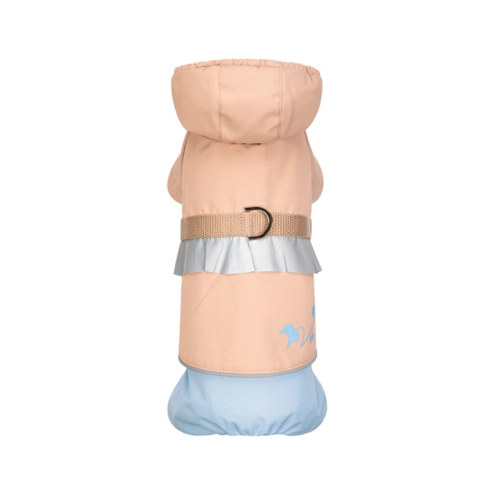 Дождевик Pet Fashion Tina для девочек размер M бежевый/голубой (PR243517)