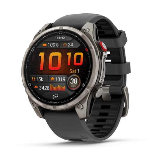 Смарт-часы Garmin Fenix 8 Pro 47 mm AMOLED Titanium with Graphite/Black (010-03198-10/11) - цена, характеристики, отзывы, рассрочка, фото 1