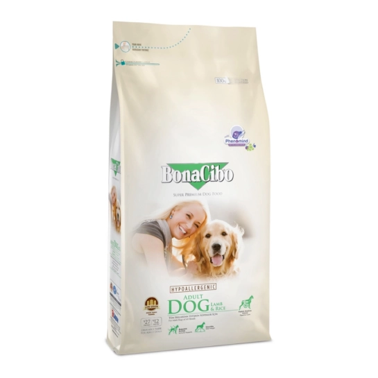 Сухой корм для собак всех пород BonaCibo Adult Dog Lamb & Rice с Ягненком и Рисом 15 кг (BC405789)