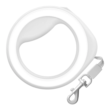 Повідець-рулетка для собак WAUDOG R-leash кругла XS-M до 40 кг 2,9 м Світловідбивна стрічка Білий (812715) - цена, характеристики, отзывы, рассрочка, фото 1