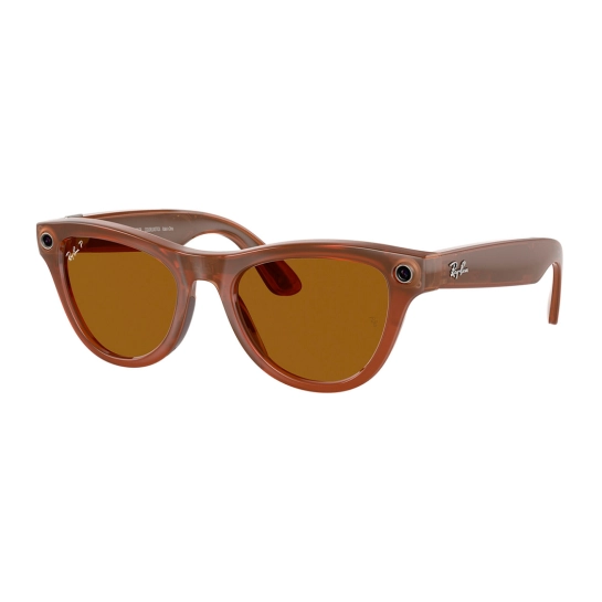 Смарт-окуляри Ray-Ban Meta Skyler - Shiny Caramel Transparent Frame with Brown Polarized Lenses (RW4010 670683 52-20)