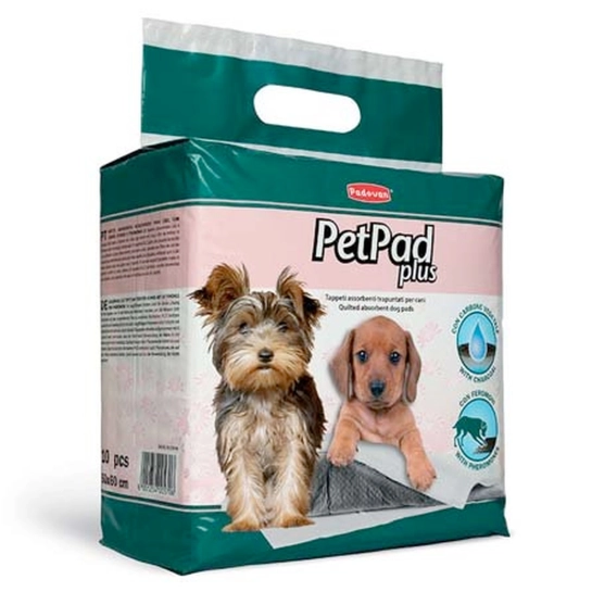 Пелёнки для животных Padovan Pet Pad Plus 60x60 см 10 шт.. 5-слойные. с активированным углём и феромонами (PP00570)