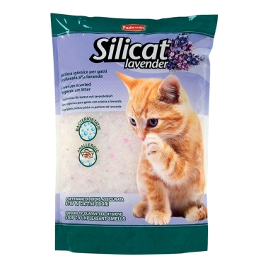 Гігієнічний наповнювач для кішок Padovan Silicat Lavender 2.2 кг / 5 л силікагель з ароматом лаванди (PP00499) - цена, характеристики, отзывы, рассрочка, фото 1