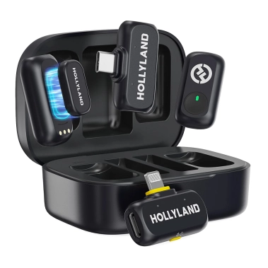 Микрофонная радиосистема Hollyland Lark A1 Combo (2TX+Lightning RX+USB-C RX) Space Gray - цена, характеристики, отзывы, рассрочка, фото 1