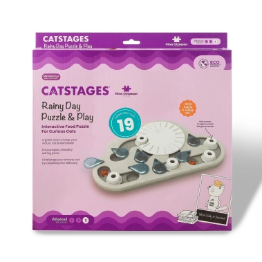 Інтерактивна іграшка Petstages для котів Пазл Краплі Дощу, сіра (pt69581) - цена, характеристики, отзывы, рассрочка, фото 1