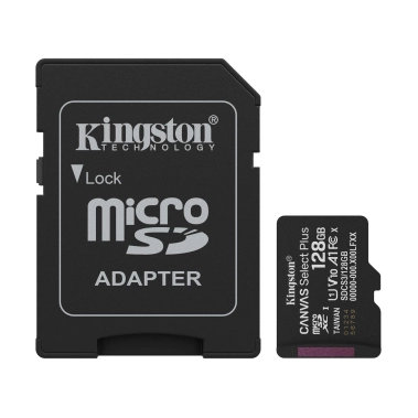 Карта памяти Kingston microSDXC 128GB Canvas Select Plus Gen3 A1 Class 10 + adapter (SDCS3/128GB) - цена, характеристики, отзывы, рассрочка, фото 1