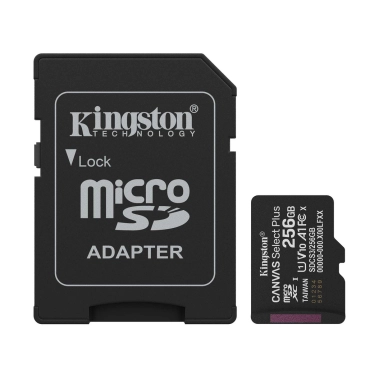 Карта памяти Kingston microSDXC 256GB Canvas Select Plus Gen3 A1 Class 10 + adapter (SDCS3/256GB) - цена, характеристики, отзывы, рассрочка, фото 1