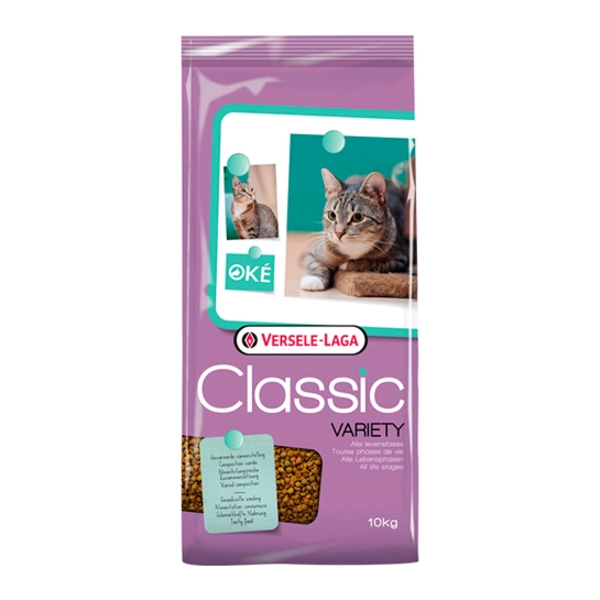 Сухой корм Versele-Laga Classic Cat Variety для кошек, с мясом, 10 кг (412725)