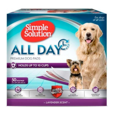 Пелюшки для тварин Simple Solution з ароматом лаванди 50 шт. 58x60 см (ss10242) - цена, характеристики, отзывы, рассрочка, фото 1