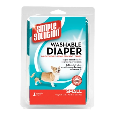 Багаторазовий гігієнічний підгузник для тварин Simple Solution Washable Diaper Small малий (ss10592) - цена, характеристики, отзывы, рассрочка, фото 1