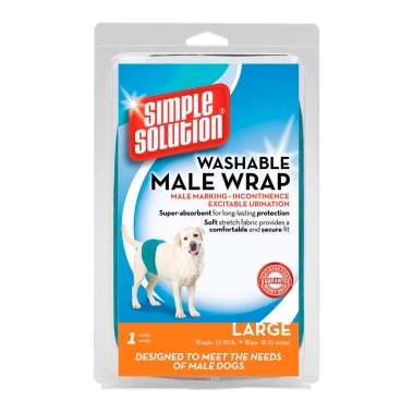 Багаторазова гігієнічна підкладка-протектор для собак Simple Solution Washable Male Wrap Large 6 шт велика (ss11242) - цена, характеристики, отзывы, рассрочка, фото 1