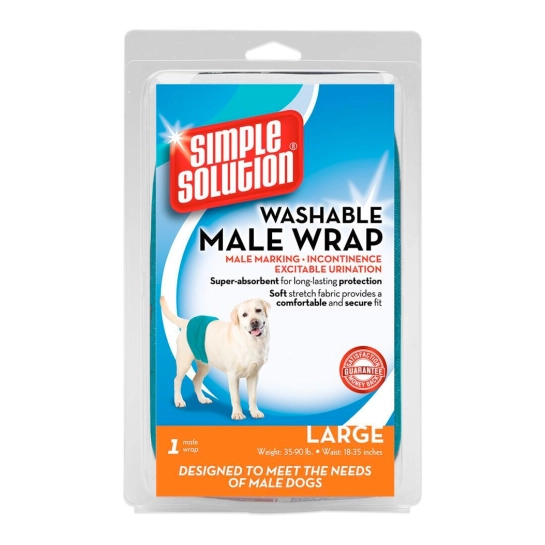 Багаторазова гігієнічна підкладка-протектор для собак Simple Solution Washable Male Wrap Large 6 шт велика (ss11242)